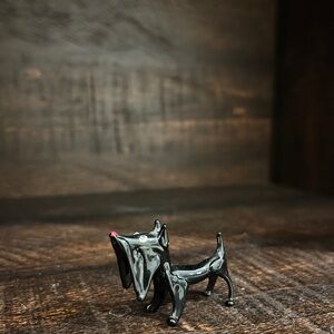 Black Scottie 1920’s Hand Blown Glass Figurine